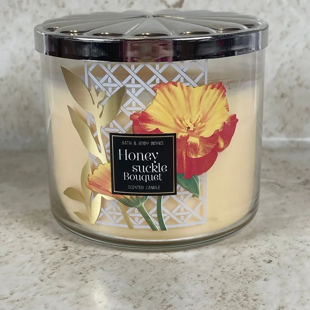 Bath & Body Works | Honeysuckle Bouquet 3-Wick Candle - Picture 1 of 6